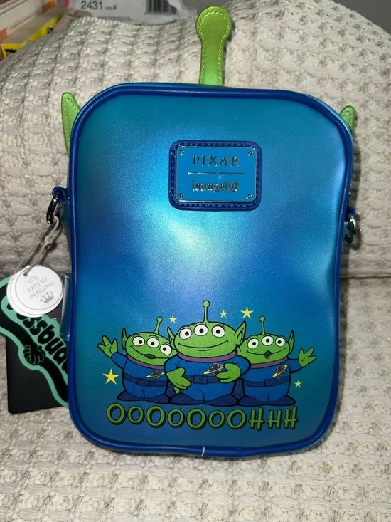 NWT Loungefly Toy Story 30th Anniversary Aliens Crossbuddies Crossbody Bag - Picture 11 of 16